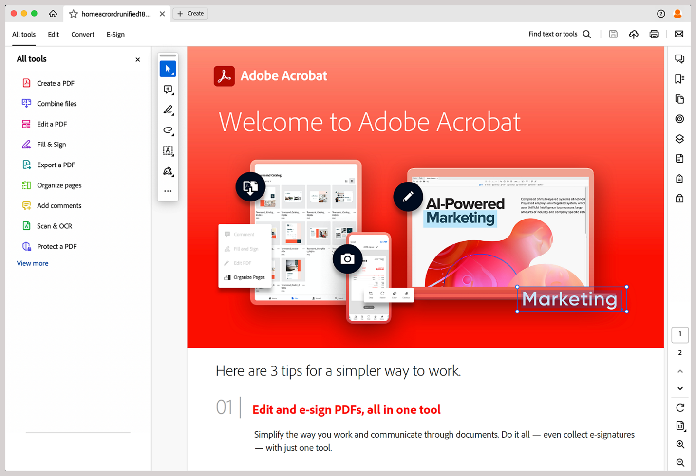 Adobe Acrobat Pro 2024 Interface