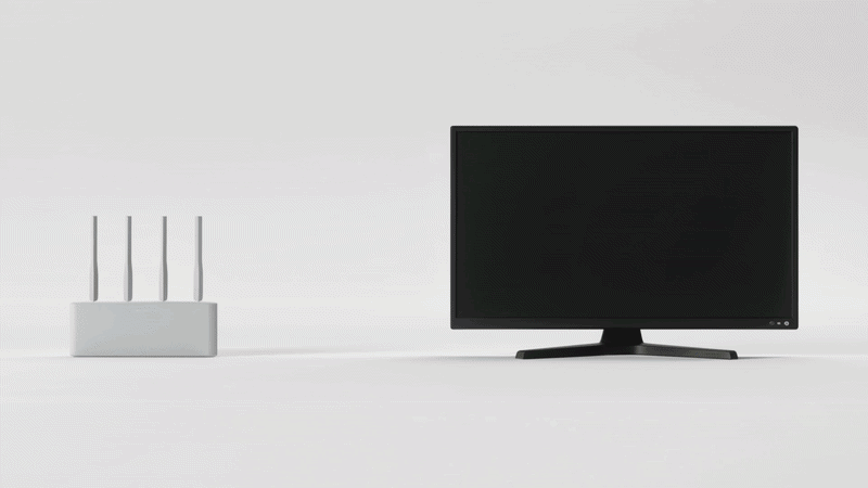 Diagram showing how IPTV signals travel from server to device